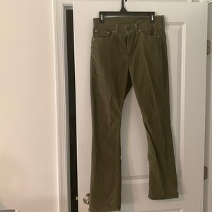Men’s Levi Strauss Corduroy pants. Olive Green